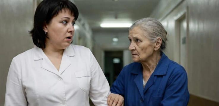 Il primario aiutò la povera infermiera per quasi un anno, dandole soldi per le medicine: la vecchia si limitava sempre a ringraziarla in silenzio, ma un giorno afferrò improvvisamente la mano del medico e sussurrò con voce inorridita: “Domani entri in ospedale dall’ingresso di servizio, poi le spiegherò tutto”.