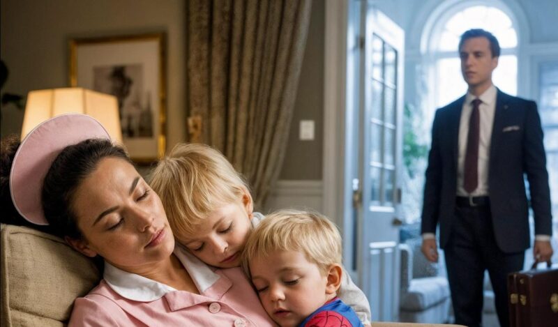 Stava per licenziare la domestica, ma si bloccò di colpo quando la vide addormentata sul pavimento, con i suoi due gemelli stretti tra le braccia.