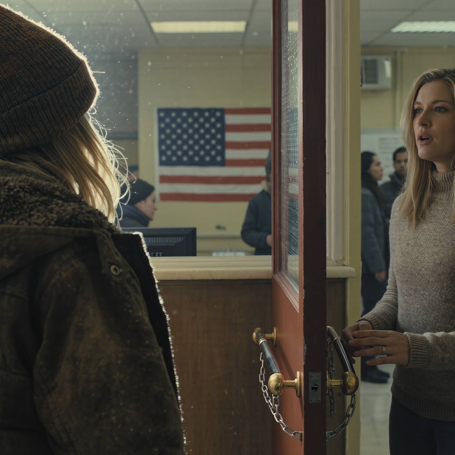 Il mio ex marito ha sposato mia sorella, mi hanno rubato il lavoro e cancellato la mia vita; a 29 anni, vagando per Chicago, sono entrata al rifugio Street Mercy Shelter chiedendo solo un letto caldo. Ho consegnato la patente – l’addetta all’accoglienza è impallidita, mi ha fissata come se avesse visto un fantasma: “Emily Ward?” Ho annuito – ha chiuso la porta a chiave, ha tirato le tapparelle e ha tirato fuori un fascicolo sigillato con nastro rosso: “Ti stiamo cercando da 25 anni…”