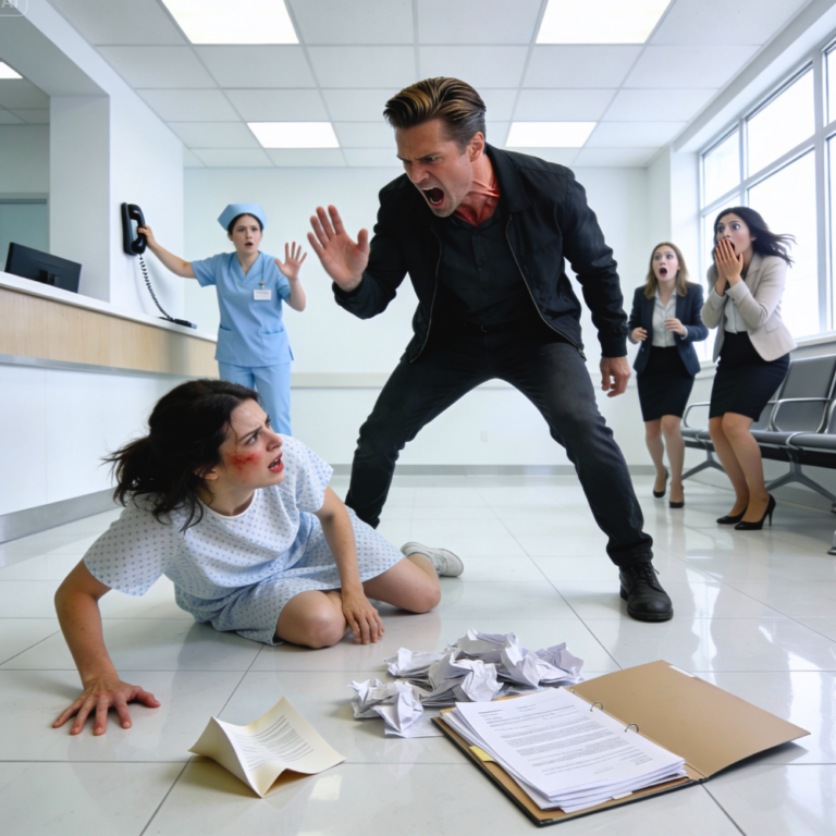 “Scegli come pagare o te ne vai!”, mi ha urlato il mio fratellastro mentre ero seduta nello studio del ginecologo, con i punti ancora freschi. Quando ho detto di no… mi ha dato uno schiaffo così forte che sono caduta a terra… con dolore alle costole. Lui ha sogghignato: “Pensi di essere troppo brava per questo?”