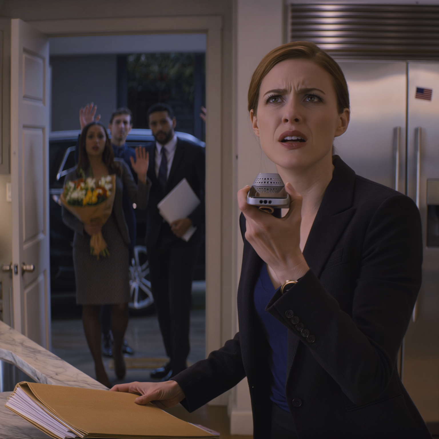 La mia matrigna sibilò al telefono: “Ho venduto la casa di tuo padre per insegnarti a conoscere la tua casa, i nuovi proprietari si trasferiscono la prossima settimana”. Non replicai: fissai solo il fascicolo che l’avvocato del mio defunto padre mi aveva appena consegnato in quell’incontro segreto, con il cuore che mi si gelava. Dissi dolcemente: “Buona fortuna” e lei rise. Poi suonò il campanello, una coppia era lì con le chiavi in ​​mano, e Miranda apparve dietro di loro…