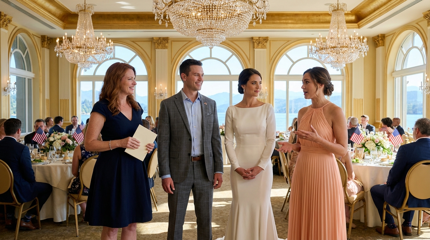 A nővérem esküvőjén egy oszlop mögött ültem, mindenki úgy tett, mintha nem lennék a családtagom, aztán egy idegen leült mellém, és azt mondta: „Csak kövesd az utasításomat, és tégy úgy, mintha a randipartnerem lennél.” Amikor felállt, hogy megszólaljon, mindenki megfordult, és a nővérem abbahagyta a mosolygást.