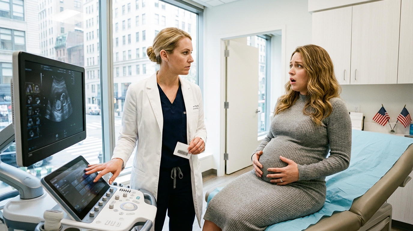 A nőgyógyászom a szívverés közepén leállította az ultrahangot, bezárta a rendelő ajtaját, és azt súgta: „Hagyd itt a férjed, mielőtt hazamész” – majd egy apró termékenységi labor vonalkódos címkét csúsztatott az asztalra, ami bebizonyította, hogy a terhességem egy csapda része.