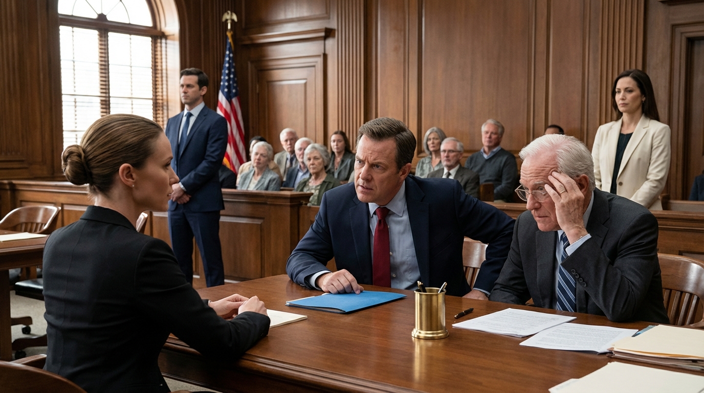 A megyei bíróságon a férjem követelte a házat, az autókat és a céget, amelynek felépítésében segédkeztem, majd odahajolt hozzám, és azt mormolta: „Könnyítsd el ezt.” Nem vette észre a kék mappát, amit az ügyvédem letett, és azt sem, ahogy az anyja mosolyog, mintha már nyert volna. Most a barátnője járkál fel-alá a folyosón, a bíró az utolsó oldalért nyúl, és egyetlen halk mondat készül valami mássá változtatni a győzelmét.