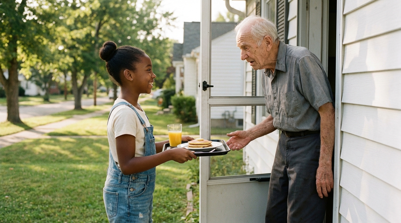 Una ragazza nera portava la colazione a un vecchio ogni giorno: un giorno arrivarono 50 limousine e…