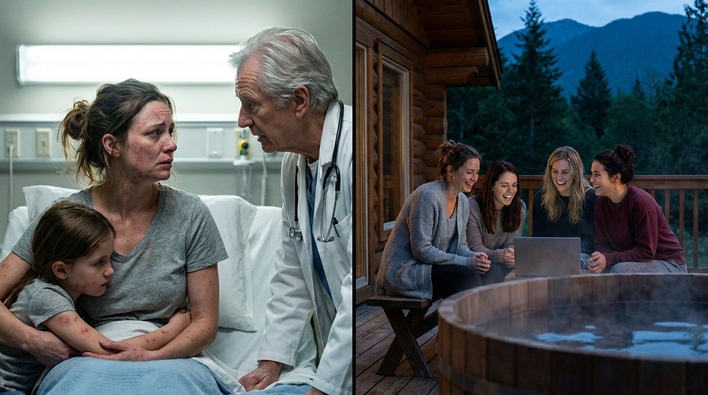 La nostra fuga in montagna doveva essere un reset.