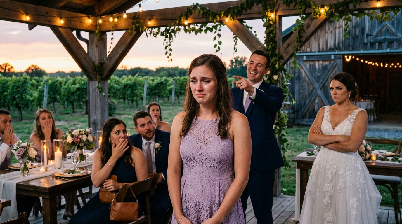 Al matrimonio di mio fratello, lui mi ha indicato e ha detto ai suoceri: “Ero un figlio illegittimo. Questa non è la mia vera sorella; L’abbiamo adottata.” Tutti hanno iniziato a ridere di me, poi improvvisamente sua moglie ha urlato: “Questo matrimonio non si farà. Come osi…?”