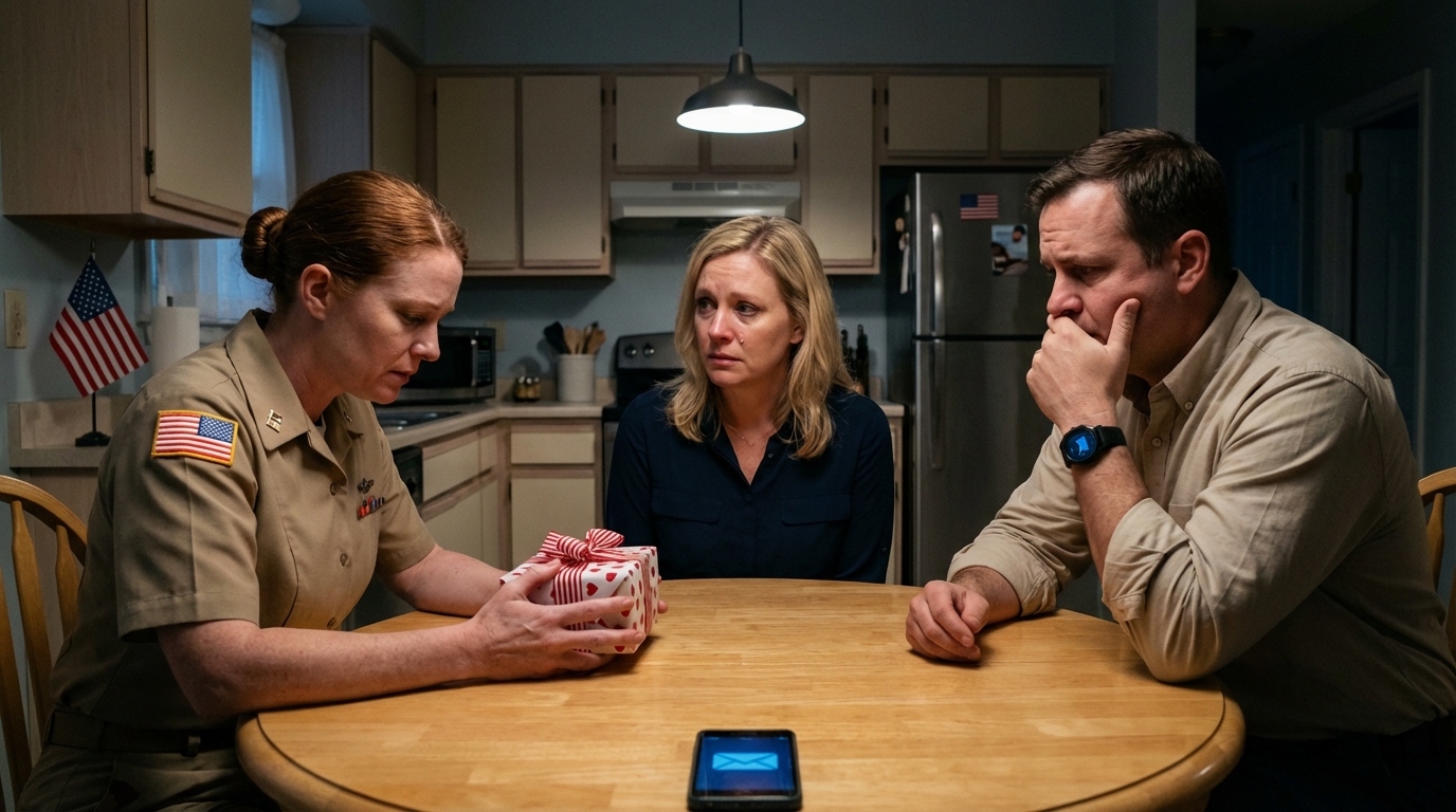 La mia matrigna mi ha parlato con voce dolce come il miele: “Sei nell’esercito, i tuoi soldi fanno parte di questa famiglia, giusto?”. Papà ha liquidato la cosa con una risata. La sera in cui sono tornata a casa in licenza, ho appoggiato la mano sul tavolo, l’ho guardato dritto negli occhi e l’ho avvertito: un’altra parola sui miei soldi e avrei messo un limite. Qualche giorno dopo, mi è arrivata un’email con scritto “destinatario sbagliato”… e ho preparato un regalo per la Festa della Mamma che ha fatto trattenere il fiato a tutta la famiglia.