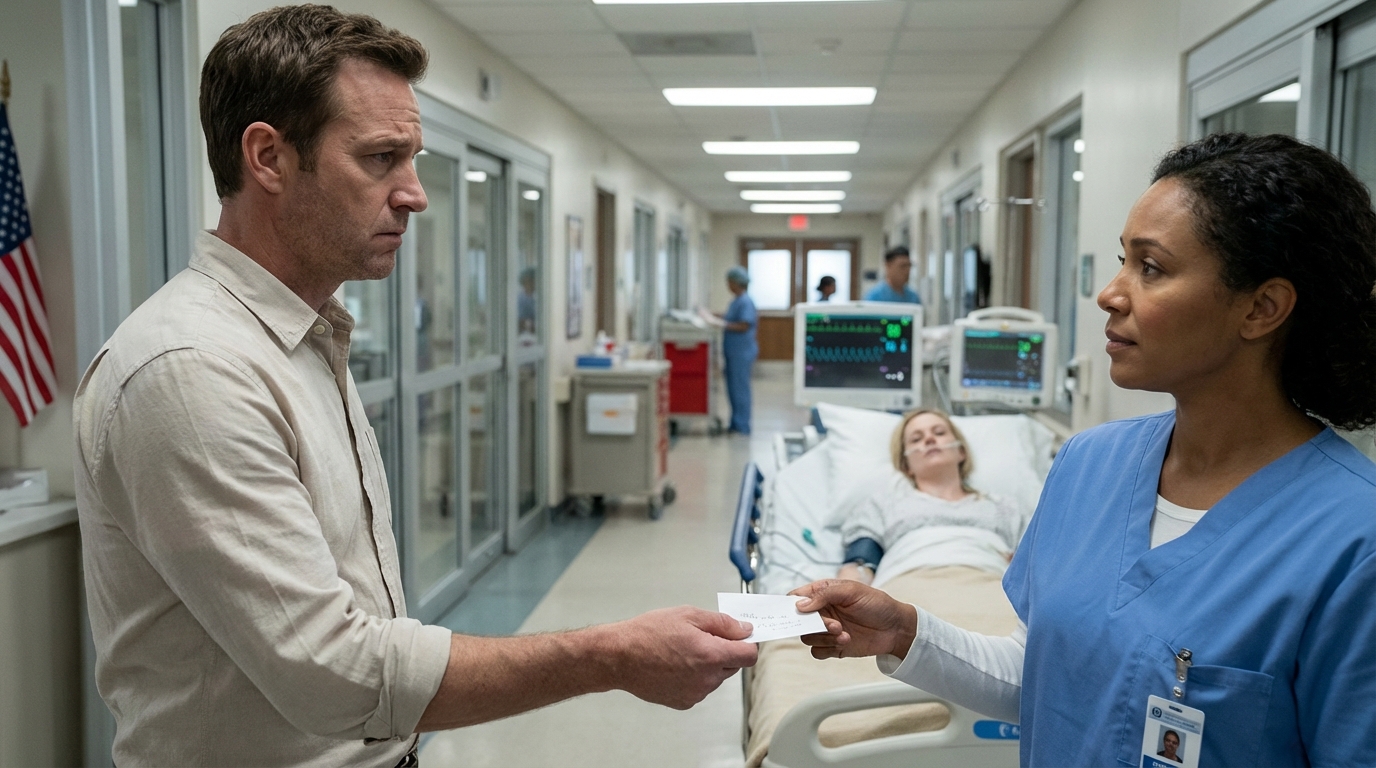 Corsi all’ospedale per vedere mia figlia in terapia intensiva. All’improvviso, un’infermiera mi sussurrò: “Aspetta qui, fidati. Non farti vedere…”. Tornai indietro, dietro la porta della stanza accanto, con il cuore che mi batteva forte. Un minuto dopo, quello che vidi…