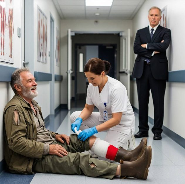 Una infermiera è stata sospesa per aver curato un veterano senzatetto senza assicurazione — poi un generale a quattro stelle è entrato ed ha rivelato una verità che ha scioccato l’intero ospedale….