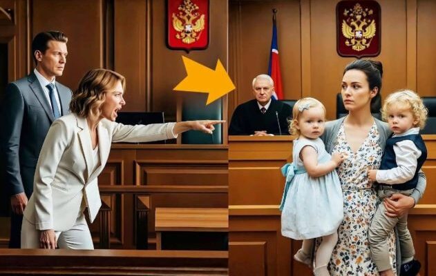 Una povera moglie arrivò in tribunale con i gemelli. La amante perse le staffe quando il giudice rivelò il segreto!