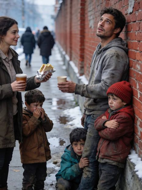 Un miliardario si travestì da padre squattrinato e si sedette sul marciapiede con i suoi figli gemelli triplati—solo per vedere chi avrebbe aiutato senza conoscere il suo nome. Poi arrivò Ariel con il suo ultimo pasto… e i ragazzi alzarono lo sguardo e implorarono: “Per favore, non andartene.”