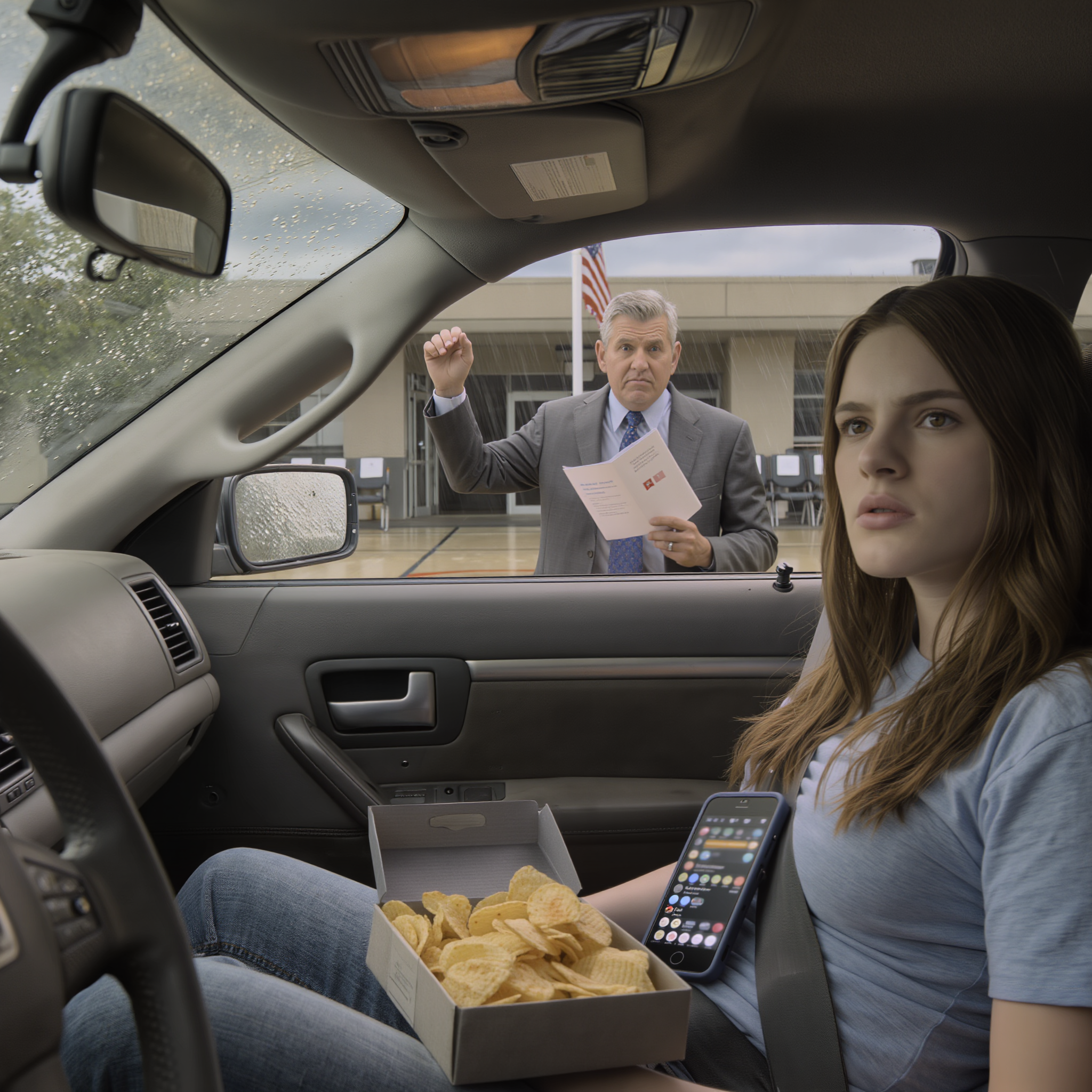 La mia famiglia mi ha definito un “fallimento” e ha saltato la mia laurea per festeggiare con mia sorella. Ero seduto da solo in macchina con un panino stantio, a guardare degli sconosciuti abbracciare i loro figli come se non esistessi… finché qualcuno non ha bussato al finestrino e ha detto qualcosa che ha cambiato tutto.