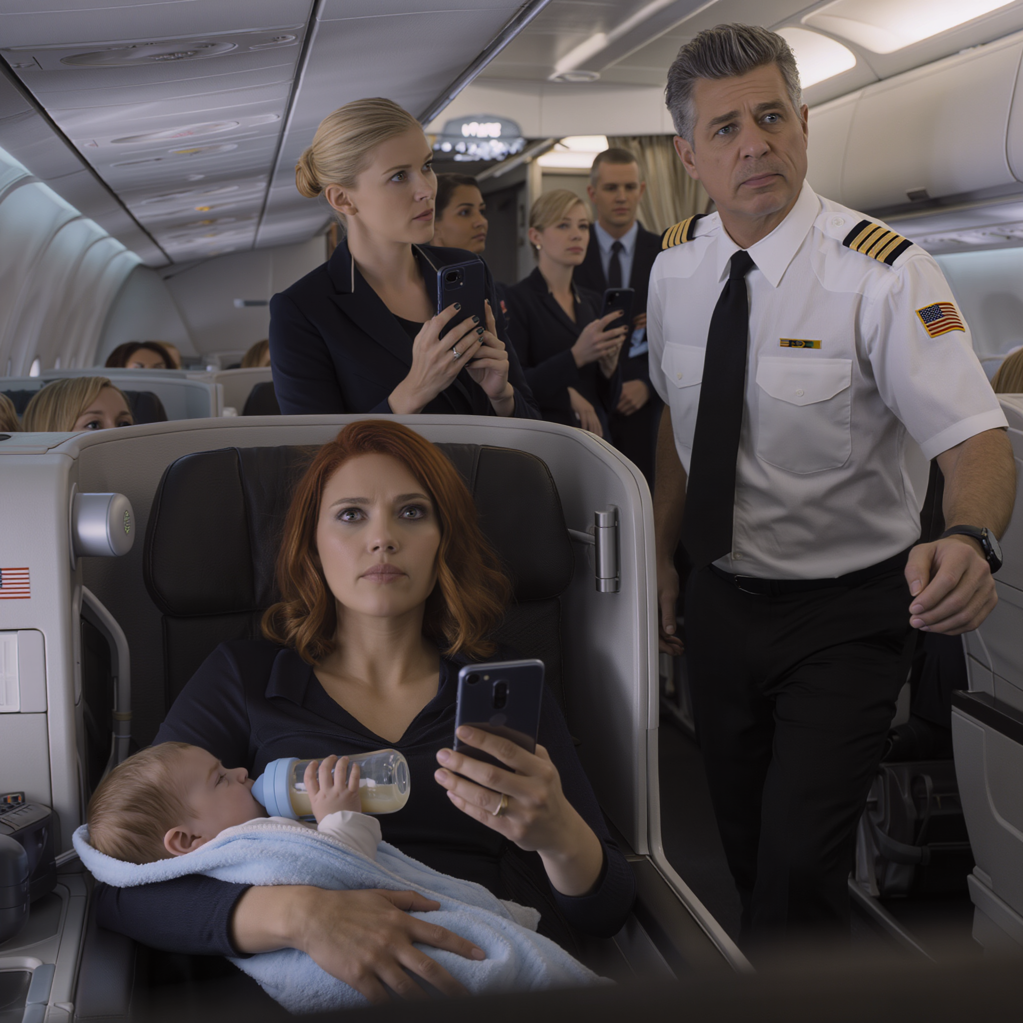 Un assistente di volo mi ha definito “un problema” in prima classe perché il mio bambino di sei mesi non smetteva di agitarsi e, prima ancora che potessi spiegare, metà della cabina aveva i telefoni alzati come se fossi io il cattivo. Il capitano si è schierato dalla sua parte, la sicurezza ha iniziato a entrare e la gente ha sussurrato che avrei dovuto essere espulso. Non ho discusso. Sono rimasto calmo… e ho fatto una chiamata all’altoparlante che ha cambiato immediatamente l’intero umore.