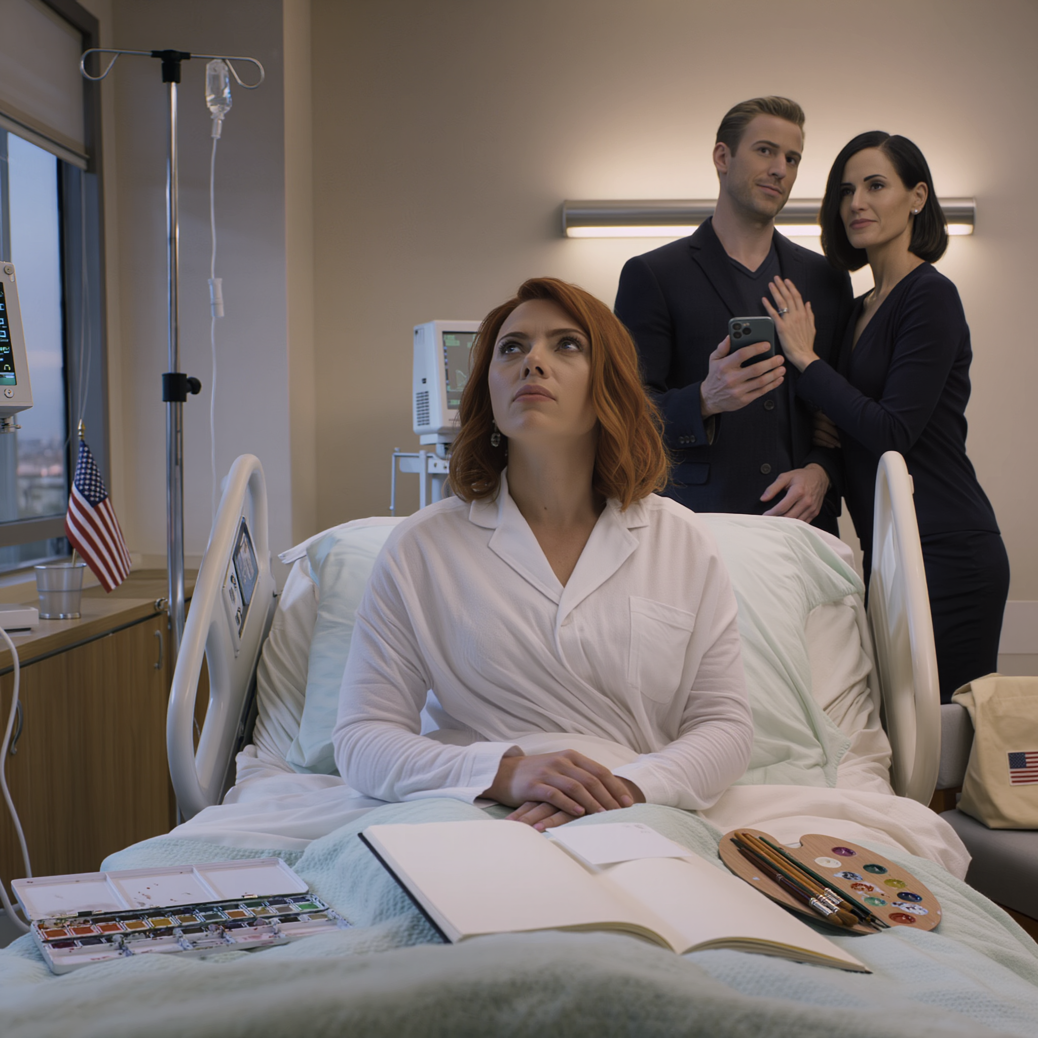 Mio marito è scomparso per un mese, poi è entrato nella mia stanza d’ospedale, ha lasciato cadere sulla coperta la tessera di un avvocato divorzista e ha scherzato dicendo che avrei dovuto “pagarlo” $ 1.000 al mese, mentre il mio migliore amico d’infanzia si aggrappava al suo braccio e sorrideva. Pensavano che il silenzioso illustratore fosse impotente. Ma nel momento in cui ho firmato, le chiavi di casa, le scadenze nascoste e un dettaglio trascurato nei documenti hanno iniziato a trasformare il loro compiacimento in panico.