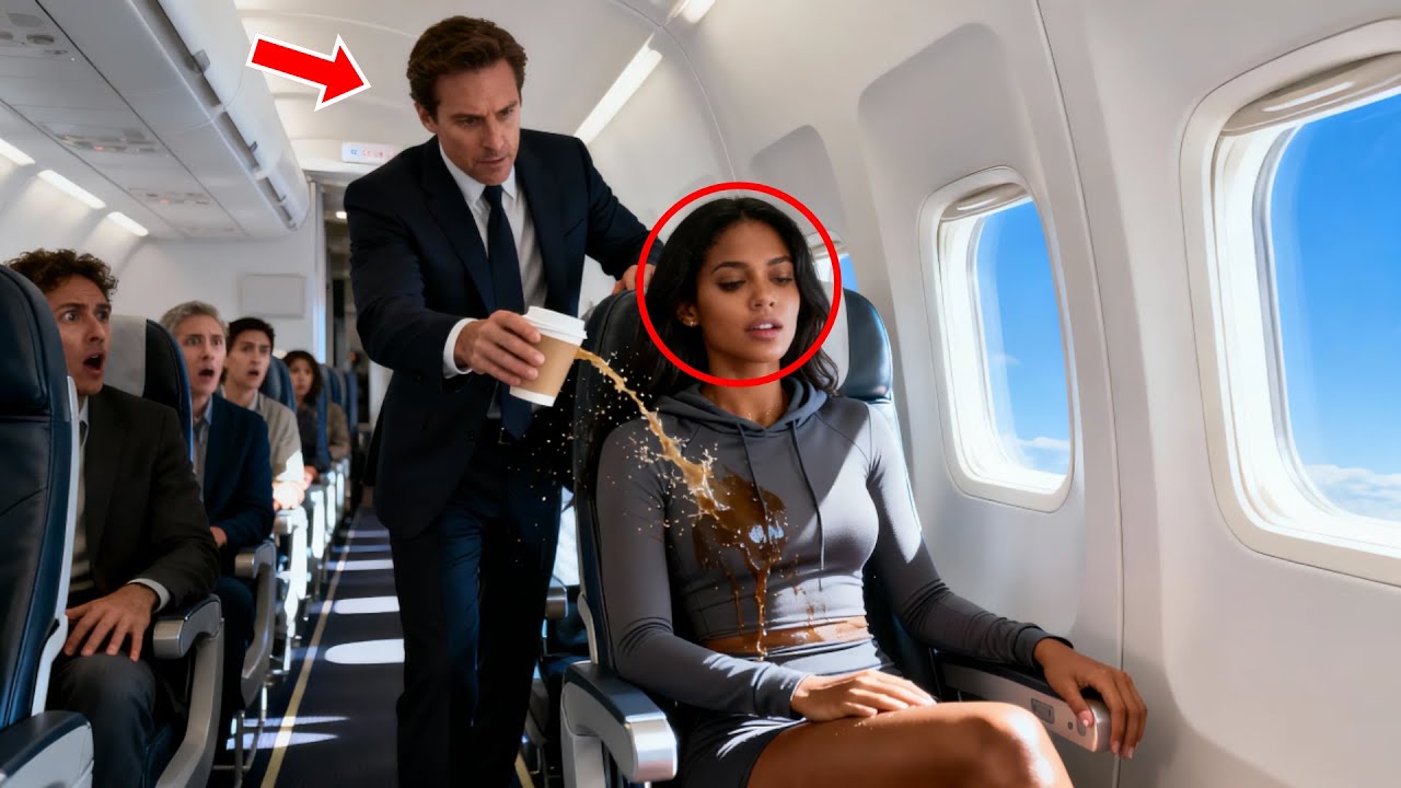 Uomo rovescia caffè su una ragazza nera durante il volo — Suo padre CEO della compagnia aerea si presenta…