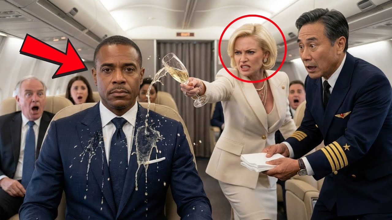 Passeggero razzista lancia da bere a un uomo nero — si blocca quando dice: “Sono il proprietario di questa compagnia aerea.”