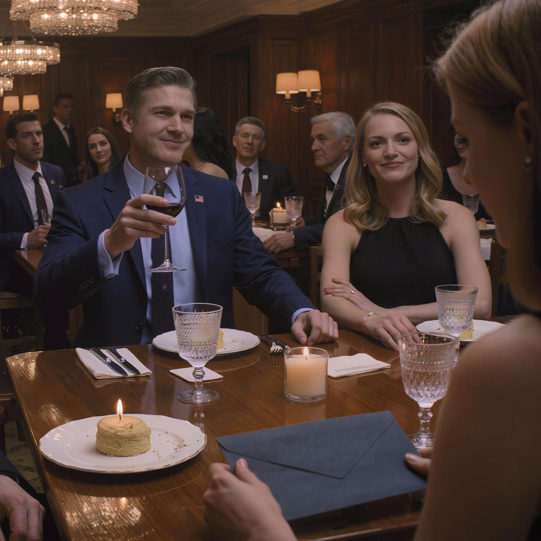 Il mio compleanno. Mio marito si è alzato, ha alzato il bicchiere e mi ha detto dritto in faccia: “Congratulazioni, fallito”. Quaranta persone hanno riso come se stessero guardando uno spettacolo, la sua amante si è seduta proprio accanto a lui e ha persino applaudito… Non ho pianto, ho solo fatto scivolare una busta nera sul tavolo e ho fatto una domanda che ha fatto morire di gioia tutte le persone…