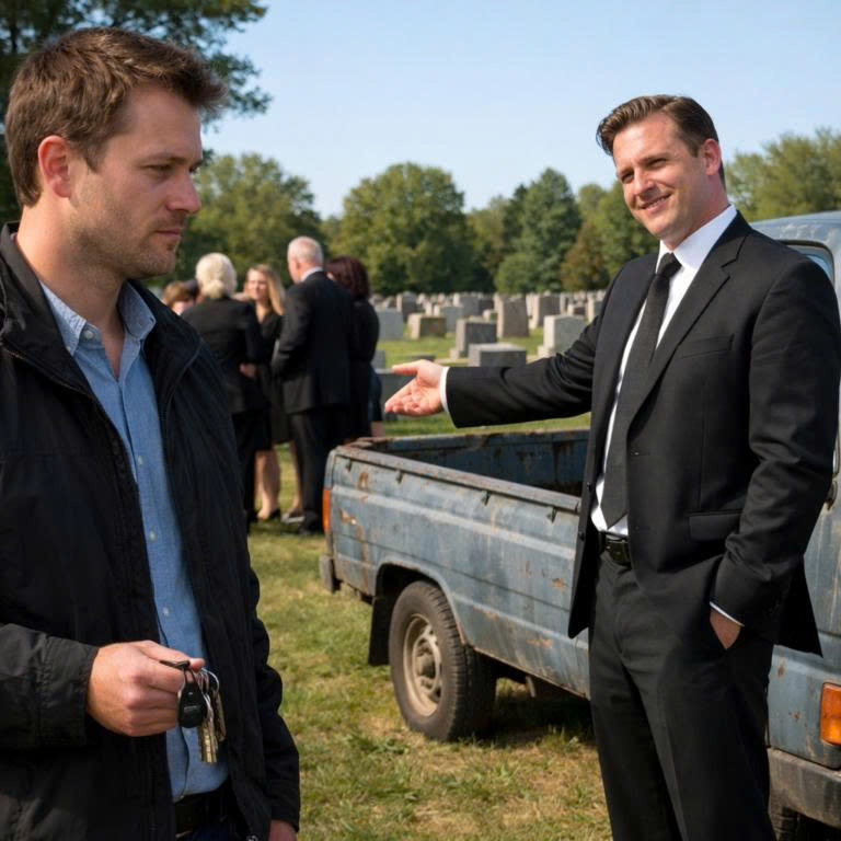 Dopo il funerale di mio padre, mio ​​cognato ha rivendicato la proprietà dell’azienda da 500 milioni di dollari e ha detto: “Ti darò solo il suo vecchio camion”. Ma quando ho acceso il motore, il messaggio segreto di mio padre mi ha portato in un posto che ha cambiato tutto…