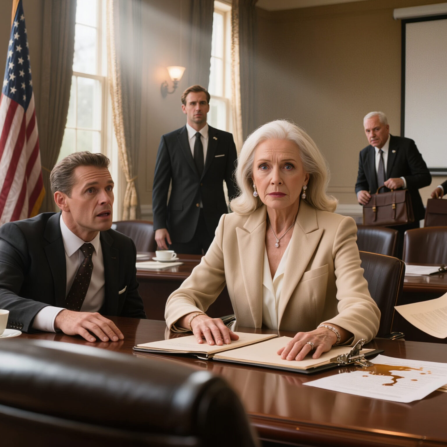 “Esci dalla mia sala riunioni, sei confusa”, mi sbottò mio figlio davanti agli investitori. Avevo 60 anni. Guardai la sua fusione da 50 miliardi di dollari e dissi semplicemente: “Divertiti”. Il giorno dopo, i banchieri si precipitarono in ufficio, pallidi. “Questa è una cosa brutta… tua madre detiene la maggioranza del 51%. Ha appena posto il veto all’accordo e ha rimosso l’intero consiglio di amministrazione”. Mio figlio si bloccò…