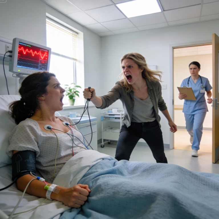 Nella mia stanza d’ospedale, mia sorella ha tirato fuori il cavo del monitor e ha urlato: “Alzati, fingi sempre di essere malato fin da piccolo, come un codardo”. Ma…