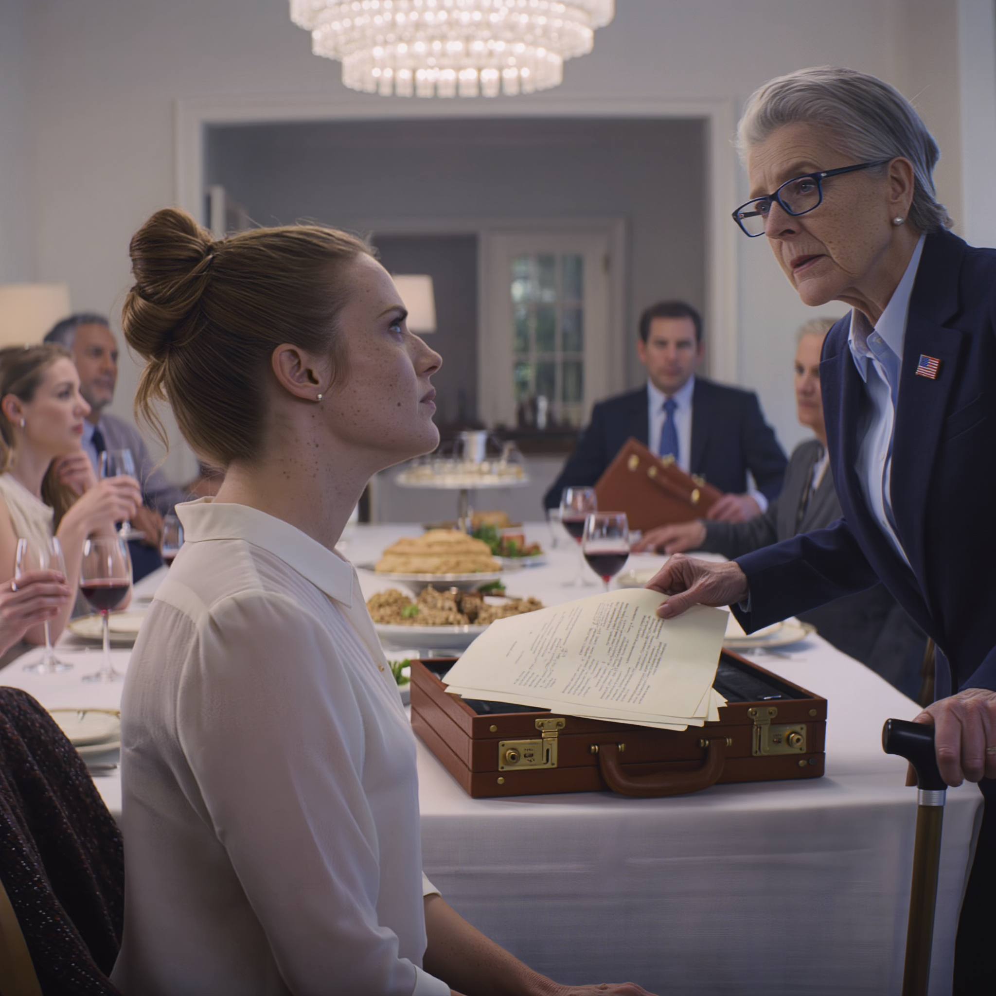 Alla festa del Ringraziamento, mia nonna all’improvviso ringhiò: “Chi vive nella casa per le vacanze da un milione di dollari che ti ho comprato?”. Rimasi senza parole e risposi: “Di cosa stai parlando? Sono senza casa”. In quel momento, mia sorella impallidì e la porta si spalancò.