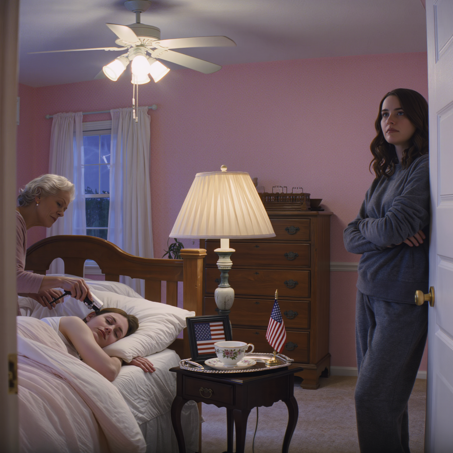 La sera prima del mio matrimonio, mia madre mi porse una tazza di tè “per calmarmi i nervi”, e i miei occhi si fecero pesanti. Attraverso la foschia, sentii mia sorella urlare: “Tagliale tutti i capelli, o mi perderai per sempre!”. I miei genitori scelsero la loro figlia d’oro. Mi svegliai calva la mattina del mio matrimonio, con indosso l’abito da sposa. Mi dissero di coprirlo, di non farne un dramma. Ma quando le porte della cappella si aprirono, l’intera stanza piombò nel silenzio e loro andarono nel panico.