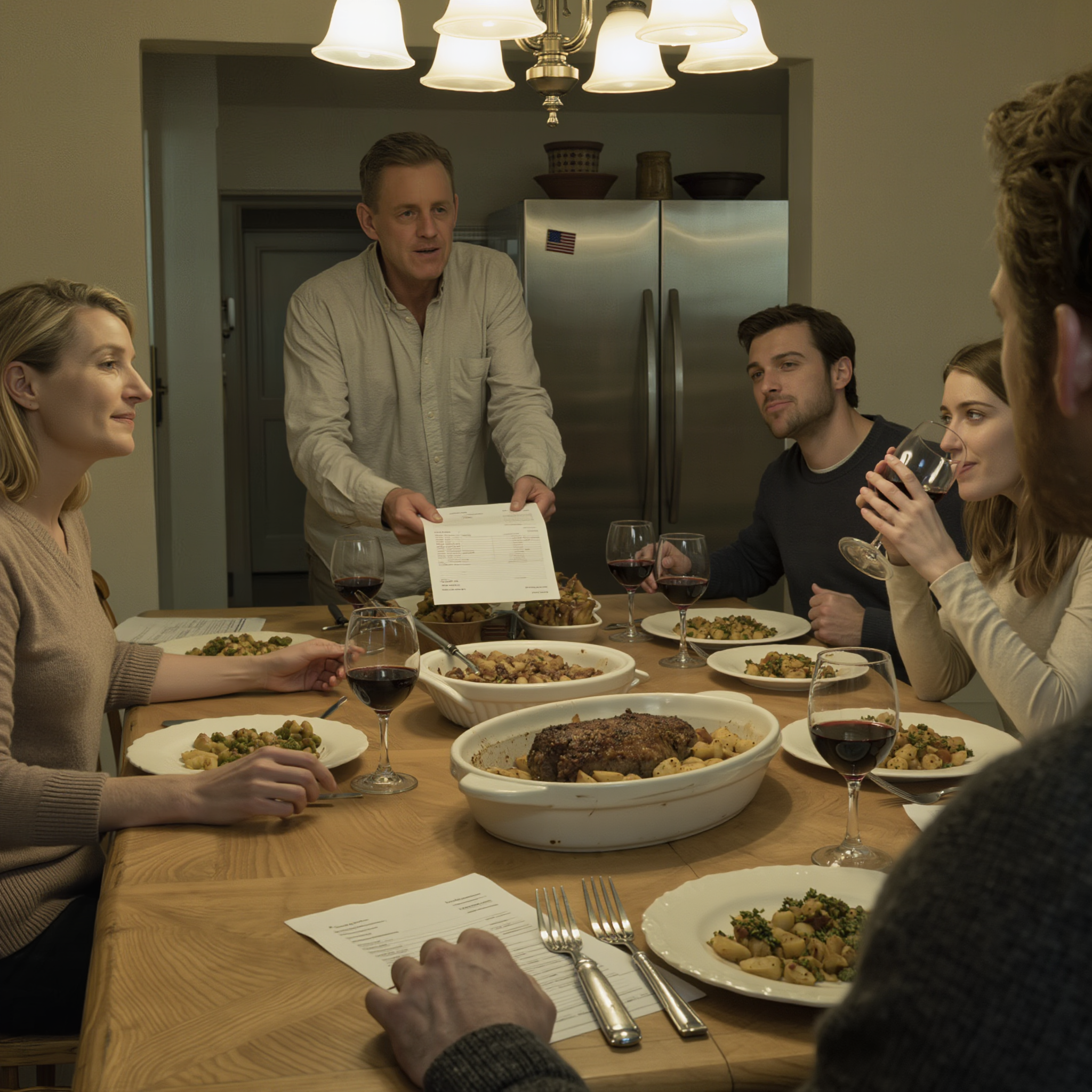 Mio padre ha SBATTUTO una “FATTURA” sul tavolo da pranzo: “DEVI a questa famiglia 14.000 dollari di affitto arretrato: paga OGNI centesimo o VAI VIA!” — La mamma ha insistito: “Addebitiamo il 15% DI INTERESSI AL MESE, come un vero padrone di casa!” — Mio fratello ha sogghignato: “Il tuo punteggio di credito sta per diventare NEGATIVO”. — Ho semplicemente piegato il giornale, ho finito la mia carne e sono uscito… 2 settimane dopo, alle 2:31 del mattino: “La mamma ha aperto qualcosa nella posta e URLA… per favore rispondi!”