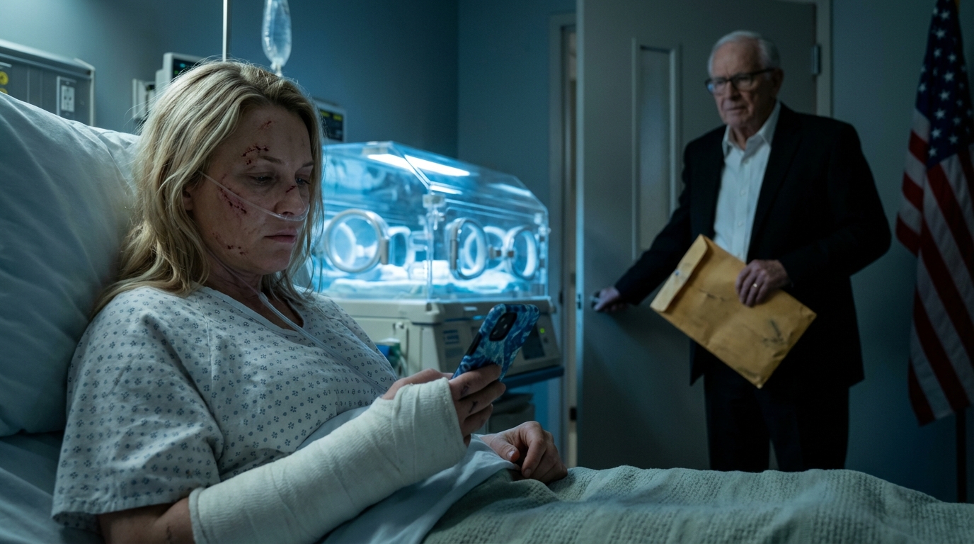 Depois do meu acidente que me levou para a UTI, meus pais se recusaram a segurar meu bebê de seis semanas — “sua irmã nunca tem essas emergências” — então, enquanto ela navegava pelo Caribe, contratei cuidados para mim no leito do hospital e cancelei a pensão de US$ 4.500 por mês que eu vinha enviando há nove anos (totalizando US$ 486.000)… até que o vovô apareceu com uma pasta grossa.