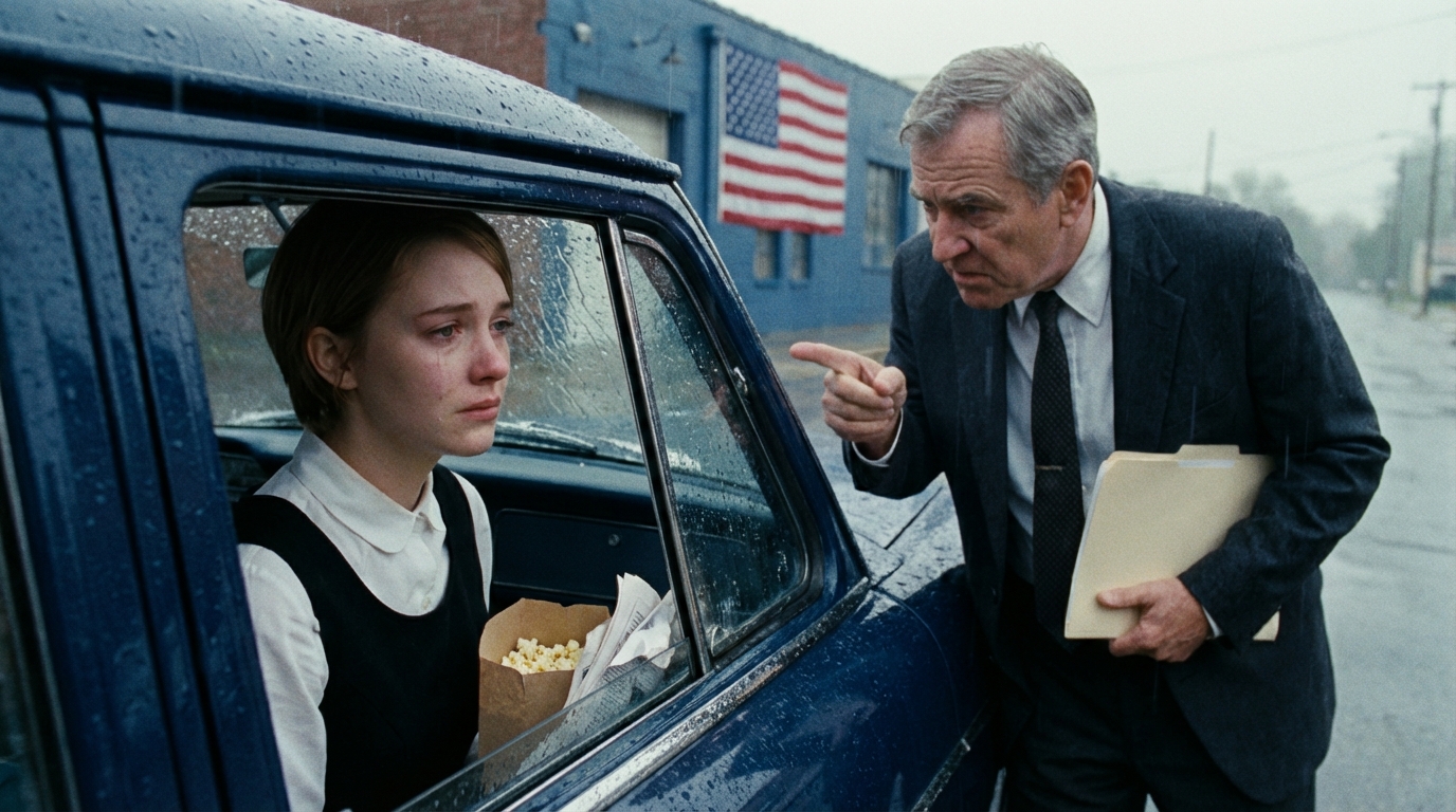 Minha família me chamou de “fracasso” e faltou à minha formatura para comemorar com a minha irmã. Eu fiquei sentada sozinha no meu carro com um sanduíche velho, vendo estranhos abraçando seus filhos como se eu não existisse… até que alguém bateu na minha janela e disse algo que mudou tudo.