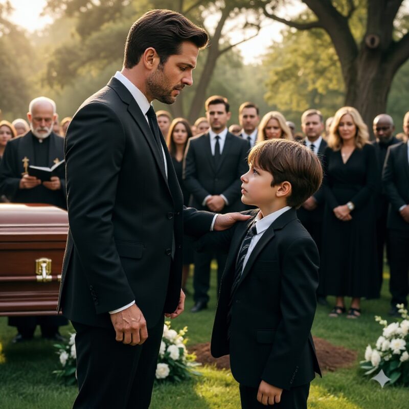 Al funerale della mia ex suocera, ero andata a porgerle i miei rispetti quando all’improvviso un bambino mi è corso incontro. Non appena ho visto il suo viso, mi sono bloccata.