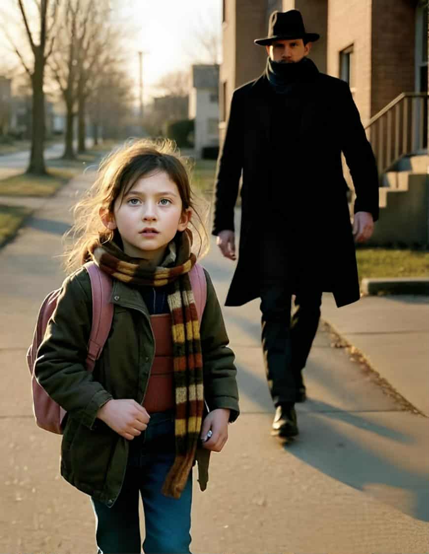 Una bambina di sette anni ha notato uno sconosciuto vestito tutto di nero dietro di lei, ma invece di correre a casa, ha fatto qualcosa che nessuno avrebbe mai immaginato.