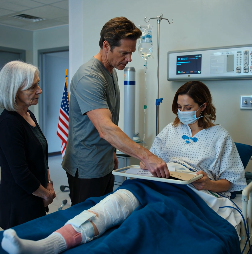 Na UTI, meu marido deslizou um envelope lacrado na minha bandeja e me disse para escrever meu nome porque ele queria uma “esposa perfeita”, não um “fardo” em uma cadeira de rodas; quando ele deu um sorriso irônico e disse que as despesas do hospital seriam minhas, eu respondi: “Ok”.