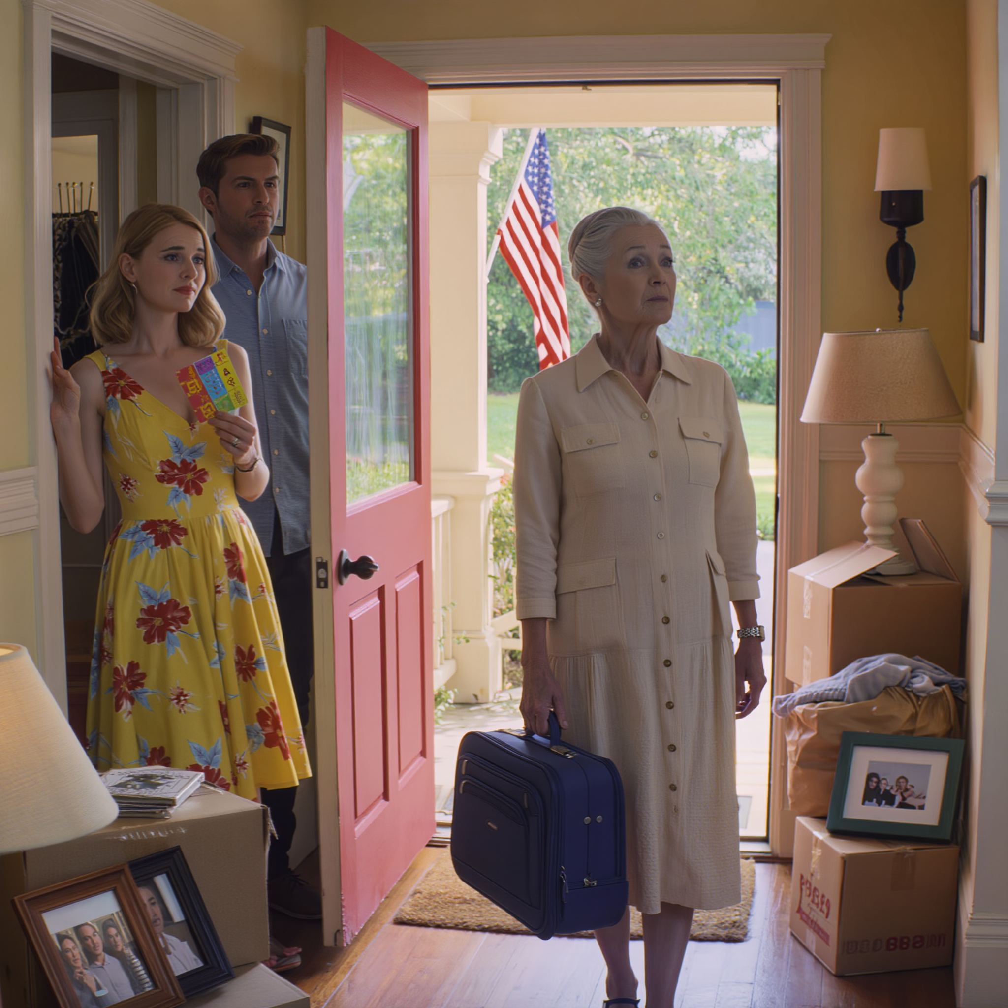 Dopo sette anni trascorsi sotto il mio tetto e contando solo sui miei soldi, hanno fatto un grande colpo. Mia nuora e mio figlio hanno improvvisamente vinto 85 milioni di dollari alla lotteria. Quello stesso giorno, lei ha appoggiato alcuni dei miei scatoloni proprio accanto alla porta e ha detto bruscamente: “Non abbiamo più bisogno del tuo aiuto. Trovati un nuovo posto dove vivere, fai le valigie e vai”. Ho risposto brevemente: “Okay”. Prima di uscire, mi sono voltato, ho sorriso e ho detto: “Hai letto attentamente il nome sul biglietto?” Poi me ne sono andato velocemente.