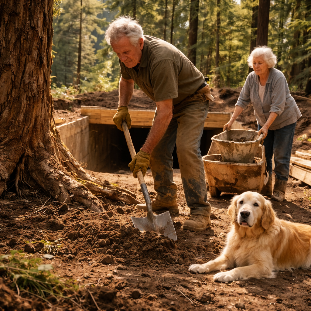 Una coppia di anziani è scomparsa dopo anni di silenzio – telefonate che continuavano a squillare, compleanni mai letti – finché l’unica prova della loro esistenza è stata una voce nascosta nel Pacifico nord-occidentale: da qualche parte oltre l’ultima cassetta della posta, sotto un abete Douglas di 400 anni, avevano costruito una casa che nessuno poteva vedere. I loro cinque figli “di successo” non hanno iniziato a cercare perché i loro cuori si sono improvvisamente risvegliati. Hanno iniziato a cercare perché una firma da 4 milioni di dollari stava improvvisamente bloccando un affare, e uno di loro – vestito elegante, ufficio in centro, vita scandita dalle riunioni – si è ritrovato con la mano su un portello nascosto nel sottobosco, rendendosi conto che l’unica cosa più spaventosa del ritrovare i suoi genitori… era ciò che avrebbe dovuto ammettere di sé se l’avesse aperto.