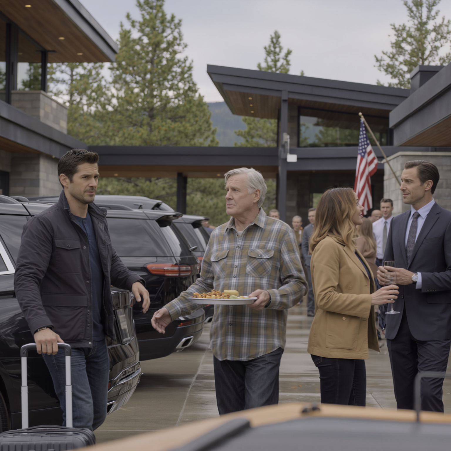 Quando entrei na mansão de 6,8 milhões de dólares que comprei para minha mãe, encontrei-a com um uniforme simples, carregando uma bandeja como se trabalhasse ali. Ela olhou diretamente para mim… e não reconheceu o próprio filho. Não levantei a voz. Saí, liguei para minha equipe e disse uma frase calma: “Tranquem o portão. Ninguém sai até que eu entenda o que aconteceu.”