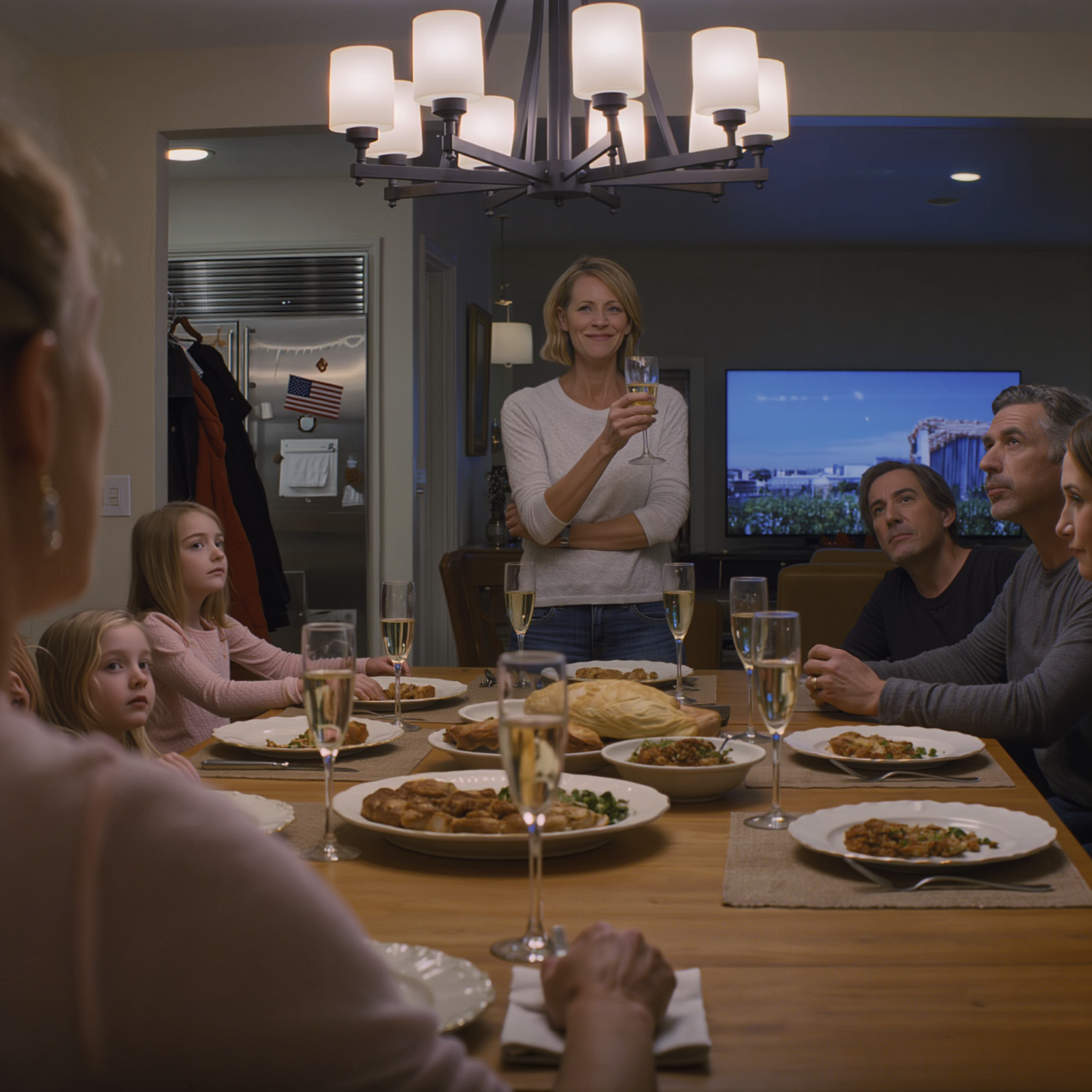A una cena di Capodanno, mia madre si alzò, alzò il bicchiere e annunciò: “D’ora in poi, MAI PIÙ fare da babysitter ai nipoti!” – tutto il tavolo piombò in un silenzio di tomba, la guardai dritto negli occhi e le feci solo una domanda… poi aggiunsi: “Va bene. Allora non chiedermi più di sistemare niente”. Presi i miei figli e me ne andai prima che finisse il conto alla rovescia… la mattina dopo il mio telefono si illuminò con 48 chiamate perse… e lasciai un commento sulla sua pagina Facebook…