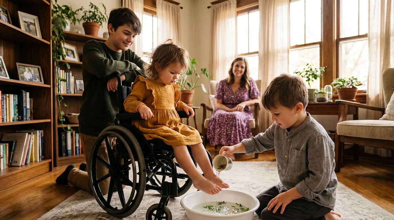 Lavare i piedi di una figlia e un miracolo cambieranno il suo destino.