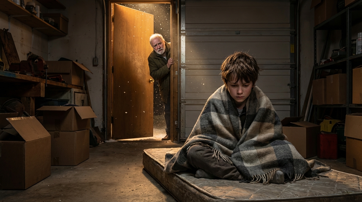 Mio nipote disabile di 14 anni dormiva nel freddo garage. Mia nuora ha dato ai suoi due figli le loro camere da letto e ha trasformato la quarta in una “stanza per i lavori manuali”. Quando sono arrivato alle 21:00 e l’ho trovato lì, mi ha chiesto: “Sono cattivo, nonno?”. Nel giro di una settimana, la sua vita è andata in pezzi… – STORIA VERA