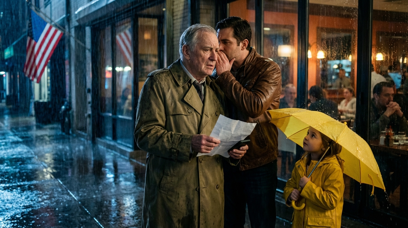 Per il mio 70° compleanno, ho prenotato il ristorante preferito della mia defunta moglie. Quando sono arrivato, si sono rifiutati di farmi sedere perché mia figlia aveva detto che non stavo bene. Mentre ero fuori sotto la pioggia, un padre single si è avvicinato e mi ha sussurrato qualcosa. Quello che ha detto mi ha sbalordito.