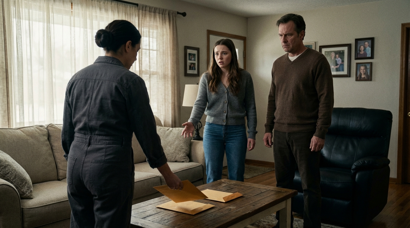 Sono tornata a casa e ho trovato tutta la mia famiglia che fissava mio marito e mia sorella in un silenzio pesante e imbarazzante. Poi mio padre si è alzato, cercando di sembrare serio, e ha detto: “Figlia, siediti. Dobbiamo parlare”. Ho sorriso e ho risposto… qualcosa che li ha lasciati tutti di stucco.