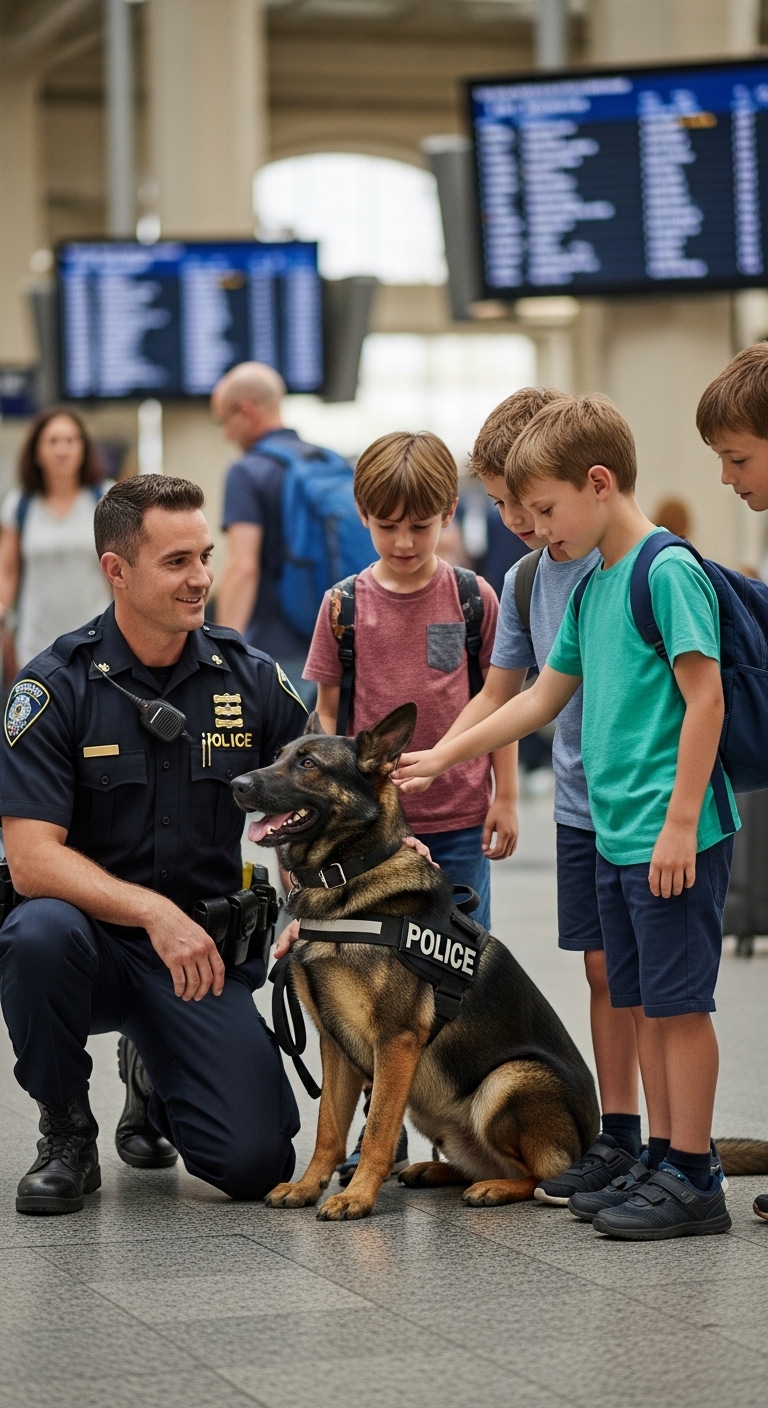 „Egy kislány néma jelzést adott egy rendőrkutyának – Ami ezután történt, mindenkit megdöbbentett!”