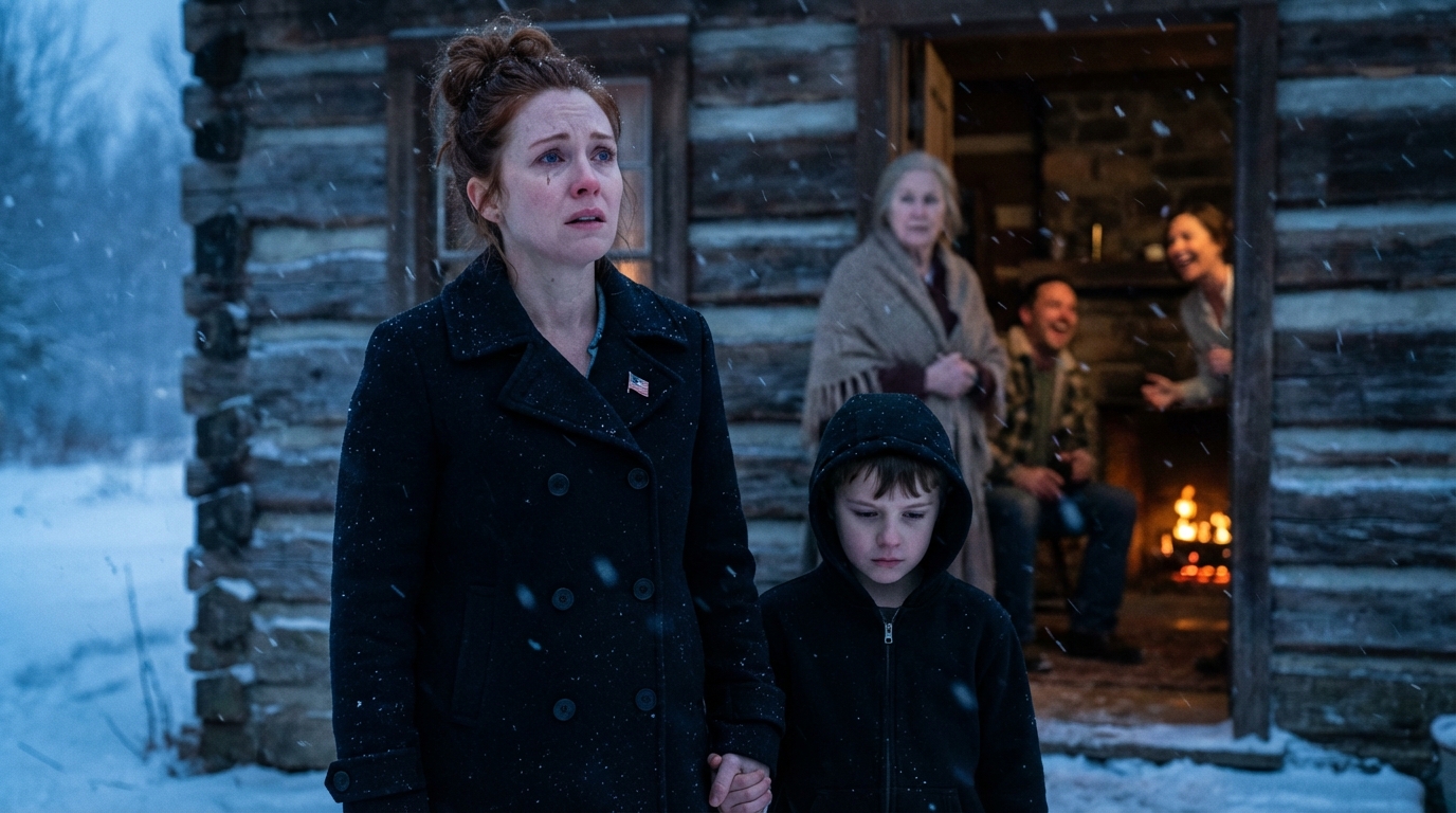 La vigilia di Natale, sono arrivata alla baita di mia nonna con mio figlio di 6 anni. Mia madre ha sbirciato fuori e mi ha detto freddamente: “Tornate a casa, non c’è più posto”. Così ce ne siamo andate. Dieci minuti dopo, mia nonna mi ha chiamato, furiosa: “Giratevi subito”. Quello che è successo dopo il nostro ritorno ha lasciato i miei genitori e mio fratello completamente sbalorditi.