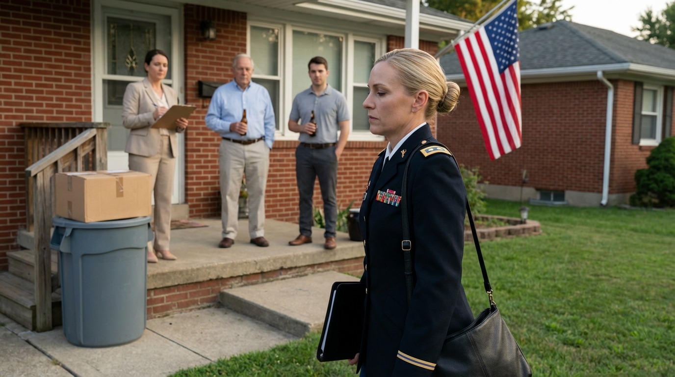 Mentre ero di stanza a Okinawa, mio ​​padre vendette la mia casa per saldare il debito di mio fratello “fannullone”. Quando tornai a casa, loro stavano sulla veranda a sorridere: “Non vivi più qui, abbiamo incassato tutto”. Sorrisi. “Cosa c’è di così divertente?”, sbottarono. Dissi: “Anche tu sei una persona sola”.