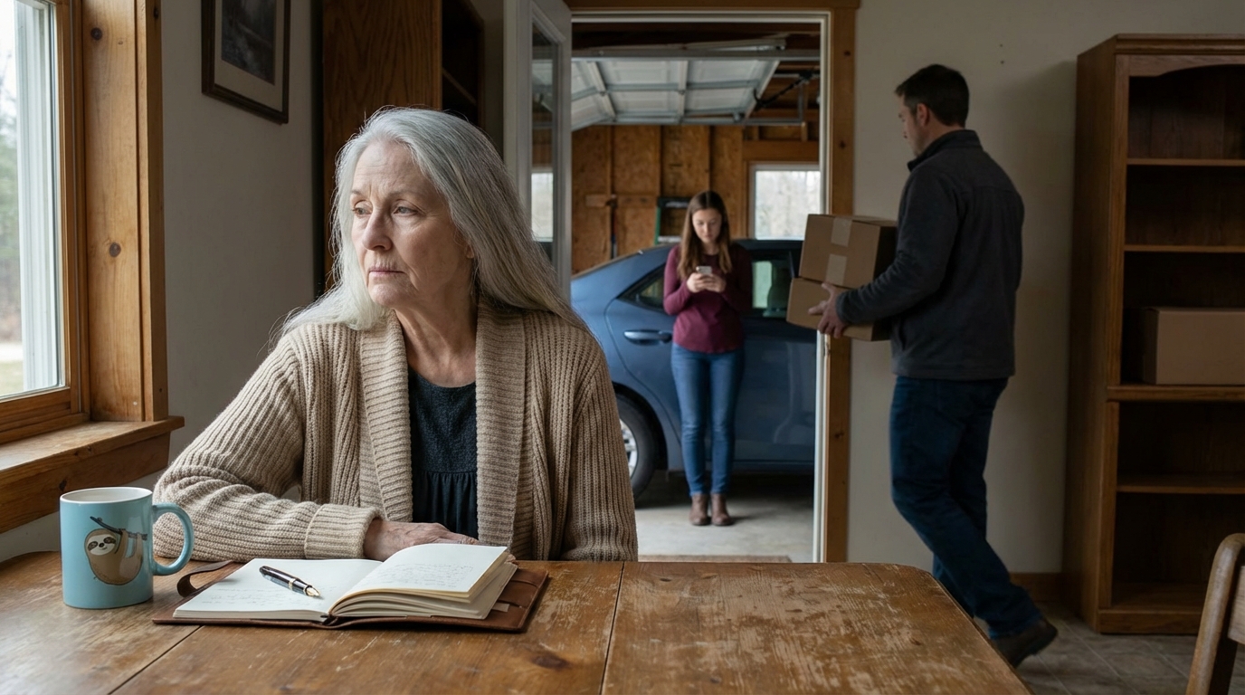 Mio figlio ha detto: “Sto vendendo la tua casa, hai 24 ore per trasferirti nel garage”. Ho sorriso… perché non ha idea di cosa ho nascosto in quel garage per 35 anni.
