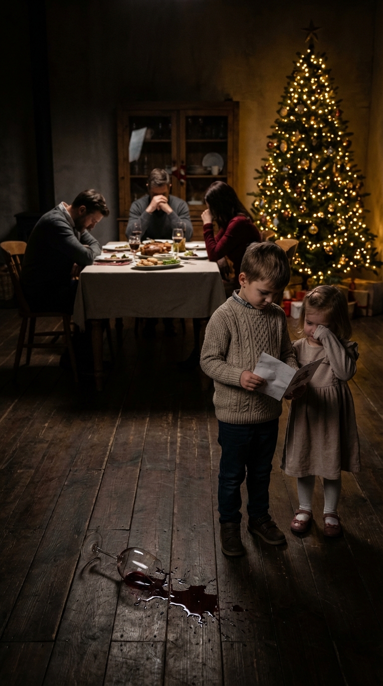 Karácsonykor az anyósom a hatéves kislányomra nézett, és így gúnyolódott: „Az anyu félrelépéséből született gyerekek nem hívhatnak engem nagymamának”, majd ellökte magától a kézzel készített ajándékot, amire a lányom oly büszke volt. Ekkor a fiam hirtelen felállt, és olyasmit mondott, ami néma csendbe fagyasztotta az egész szobát…