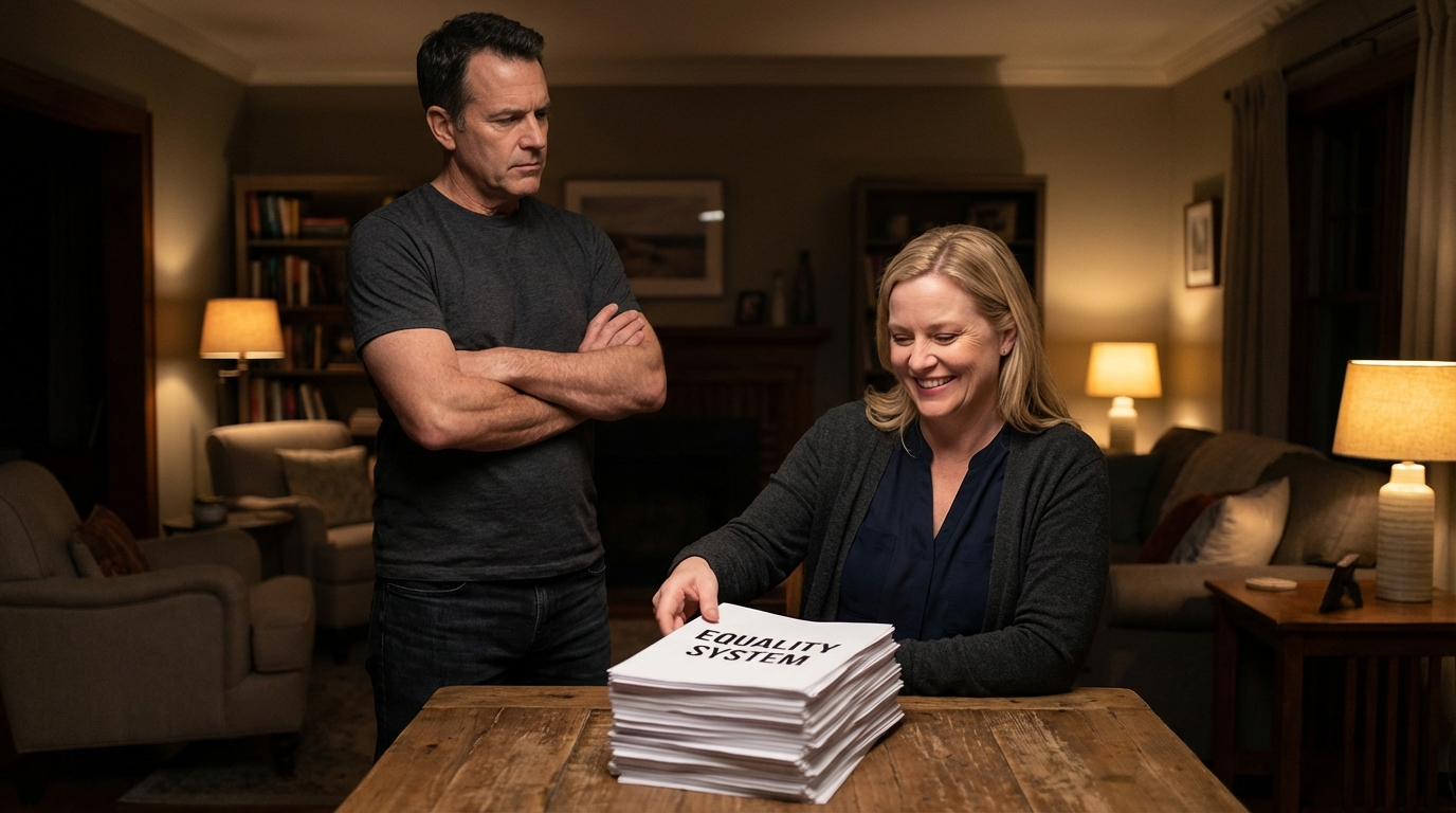 MIO MARITO HA PORTATO A CASA UN “SISTEMA DI PARITÀ” DI 17 PAGINE PER IL NOSTRO MATRIMONIO – L’HO SEGUITO PERFETTAMENTE… NON ERA PRONTO PER IL RISULTATO