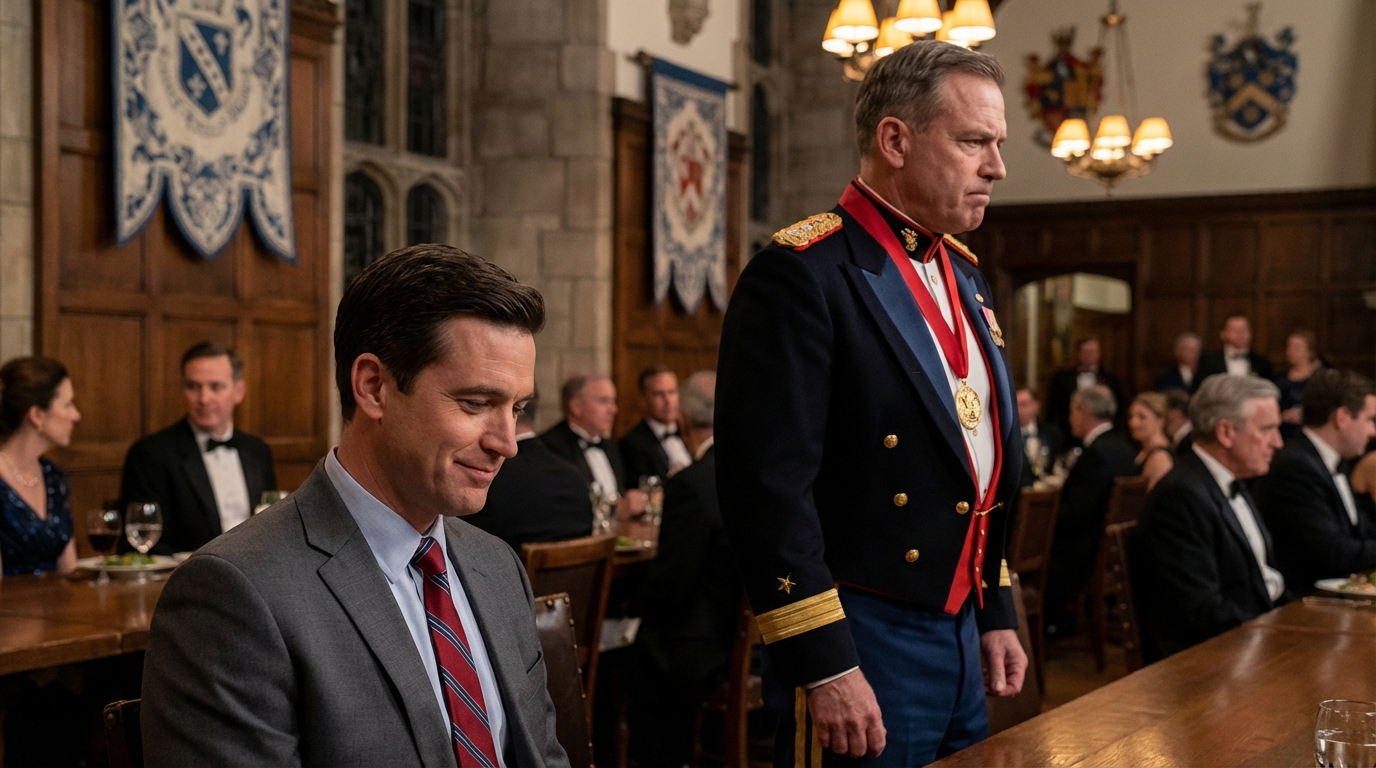 A una cena per veterani, il colonnello si sporse verso mio fratello e mi fece una domanda: “Puoi dirmi come ti sei guadagnato questa decorazione, figliolo?”. Impallidì. Indicò mio padre. “Mi ha detto che apparteneva a nostro zio”. LO ZIO NON È MAI ESISTITO.