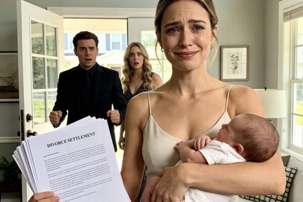 Tre mesi dopo il parto, sanguinavo ancora quando mio marito aprì la porta e disse con calma: “Si sta trasferendo. Voglio il divorzio.” Dietro di lui c’era la sua amante, sorridente come se avesse già vinto. Firmai i documenti con un sorriso freddo che persino mi spaventò. Mesi dopo, quando mi rividero, il colore svanì dal suo volto… e finalmente gli chiesi: “Ti sono mancata?”