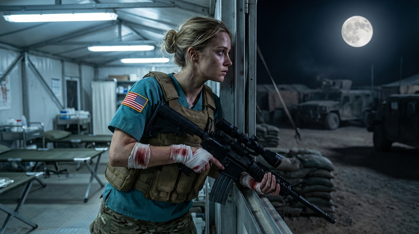 Nessuno sapeva che l’infermiera notturna fosse un cecchino, finché gli insorti armati non hanno fatto irruzione nell’ospedale da campoNessuno sapeva che l’infermiera notturna fosse un cecchino, finché gli insorti armati non hanno fatto irruzione nell’ospedale da campo